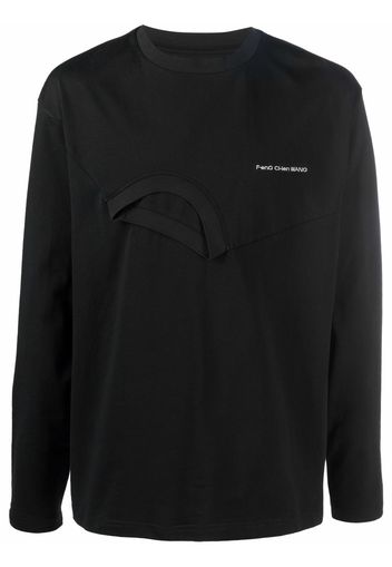 Feng Chen Wang double-crew cotton sweatshirt - Nero