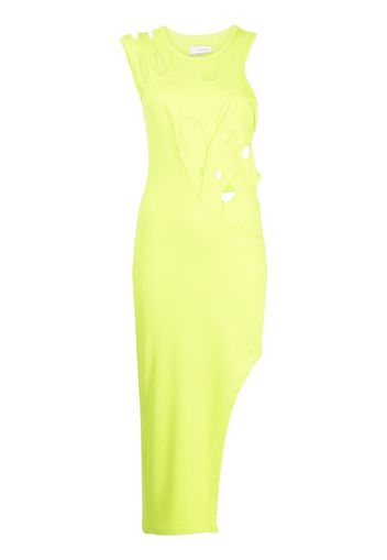 Feng Chen Wang cut-out detail design dress - Verde