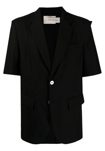 Feng Chen Wang short-sleeve wool-blend blazer - Nero