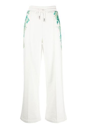 Feng Chen Wang wave-print track pants - Bianco