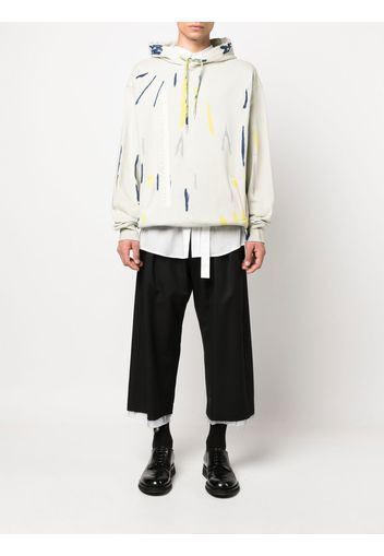 Feng Chen Wang tie-dye print cotton hoodie - Toni neutri