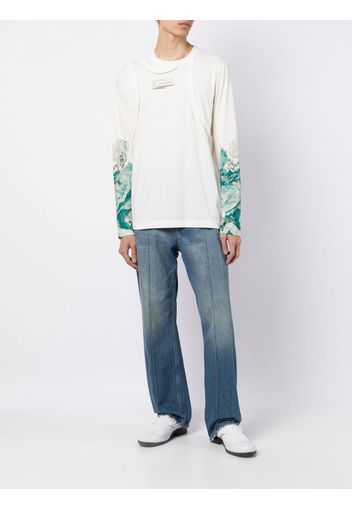 Feng Chen Wang T-shirt con stampa astratta - Bianco