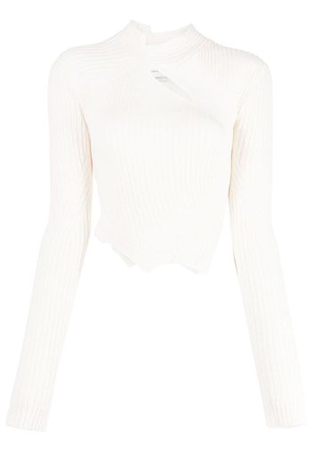 Feng Chen Wang Maglione crop - Bianco