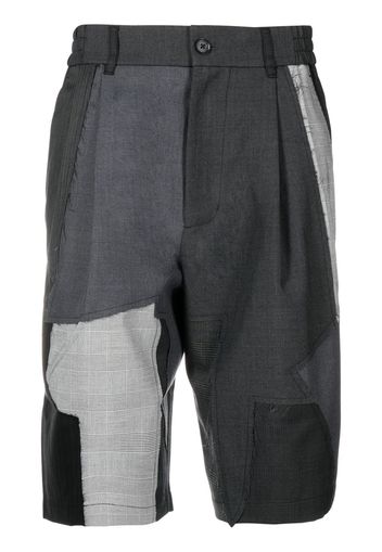 Feng Chen Wang patchwork shorts - Grigio