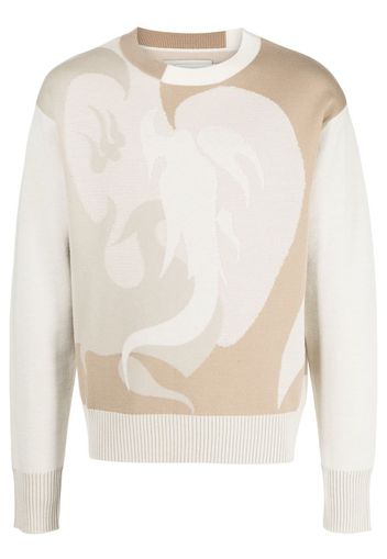 Feng Chen Wang Maglione girocollo Phoenix - Marrone