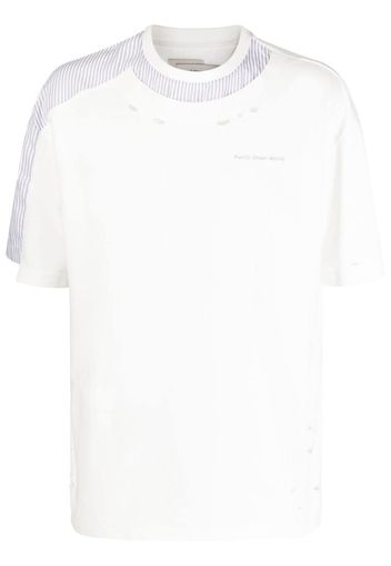 Feng Chen Wang chest logo-print detail T-shirt - Bianco