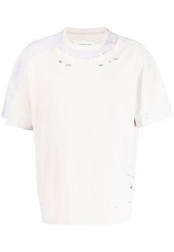 Feng Chen Wang chest logo-print detail T-shirt - Grigio