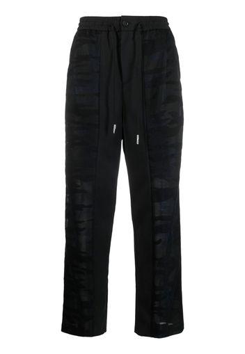 Feng Chen Wang elasticated-waist wide-leg trousers - Nero