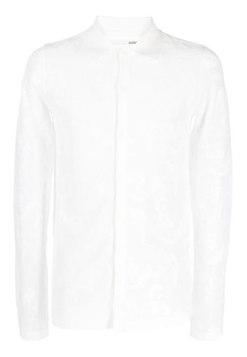 Feng Chen Wang jacquard semi-sheer shirt - Bianco