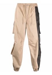 Feng Chen Wang colour-block cargo trousers - Toni neutri