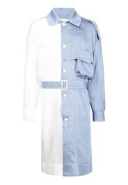 Feng Chen Wang Trench bicolore - Blu