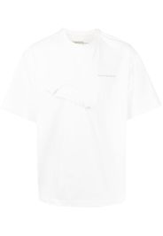 Feng Chen Wang logo-print patchwork T-shirt - Bianco