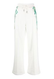 Feng Chen Wang wave-print track pants - Bianco