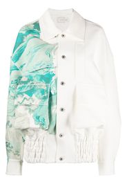 Feng Chen Wang printed denim jacket - Bianco