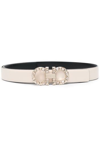 Ferragamo Gancini-buckle leather belt - Toni neutri