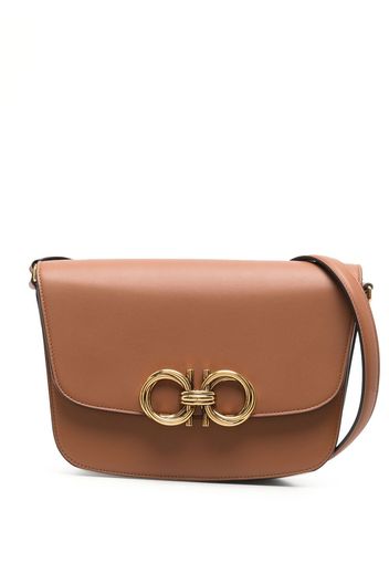 Ferragamo Trapezio leather crossbody bag - Marrone