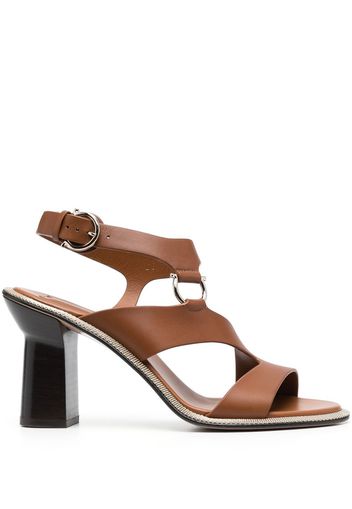 Ferragamo Mapi 85mm leather sandals - Marrone