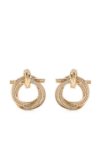 Ferragamo crystal-embellished hoop earring - Oro