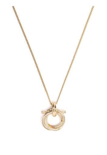 Ferragamo crystal-embellished pendant necklace - Oro