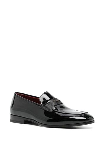 Ferragamo logo-plaque leather loafers - Nero