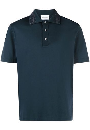 Ferragamo cotton short-sleeve polo shirt - Blu