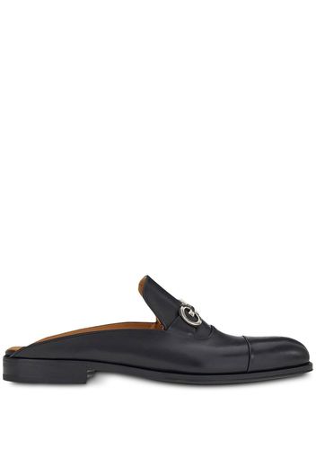 Ferragamo Mocassini Gancini in stile mules - Nero