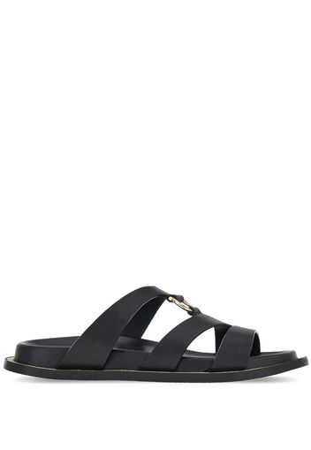 Ferragamo Gancini leather sandals - Nero