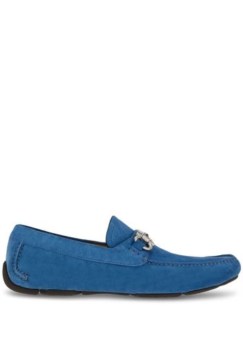 Ferragamo Gancini-plaque suede loafers - Blu