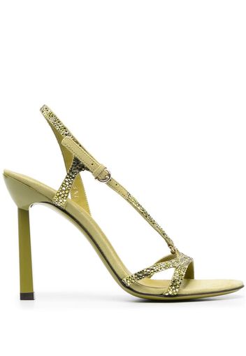 Ferragamo Gancini rhinestone-embellished sandals - Verde