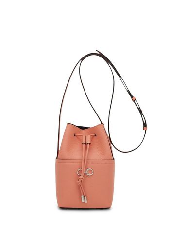 Ferragamo Gancini-plaque leather satchel bag - Rosa