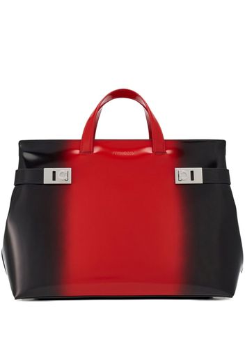 Ferragamo airbrush-effect leather tote - Rosso