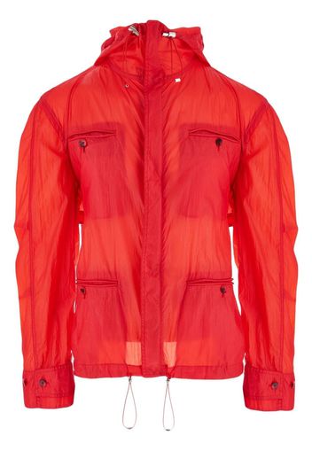 Ferragamo four-pocket hooded jacket - Rosso