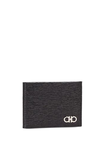 Ferragamo Gancini-plaque leather wallet - Nero