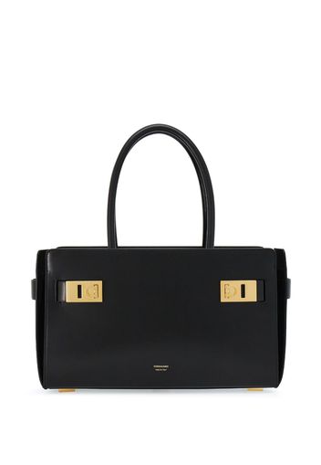 Ferragamo Borsa tote Gancini media - Marrone