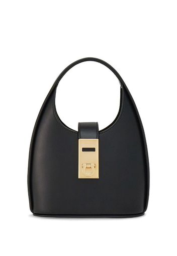 Ferragamo mini Gancini-buckle leather hobo bag - Nero