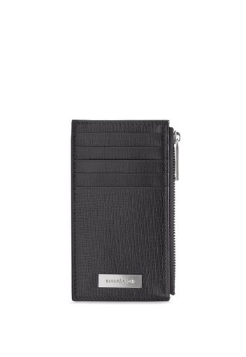 Ferragamo Credit card holder with custom metal plate - Nero