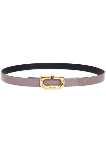 Ferragamo Gancini reversible leather belt - Toni neutri