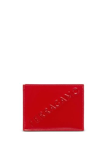 Ferragamo logo-embossed leather wallet - Rosso