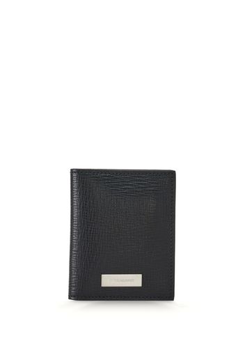 Ferragamo logo-plaque textured leather wallet - Nero