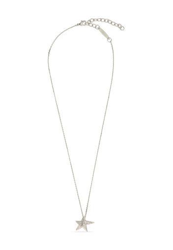 Ferragamo crystal-embellished star-pendant necklace - Argento