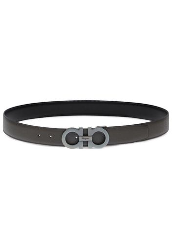 Ferragamo Reversible and adjustable Gancini belt - Grigio