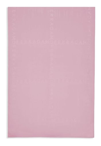 Ferragamo logo-jacquard silk scarf - Rosa