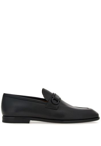 Ferragamo Gancini-buckle leather loafers - Nero