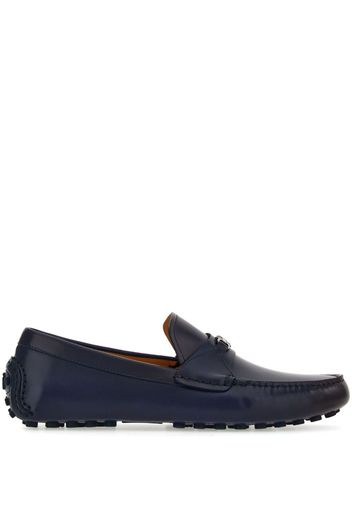 Ferragamo Driver Gancini-buckle leather loafers - Blu