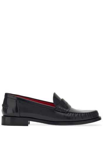 Ferragamo debossed-logo leather loafers - Rosso