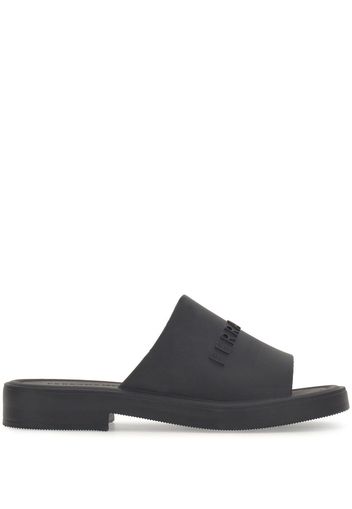 Ferragamo 3D-logo flat slides - Nero