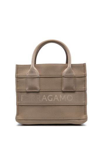 Ferragamo Signature (S) cotton-blend tote bag - Toni neutri