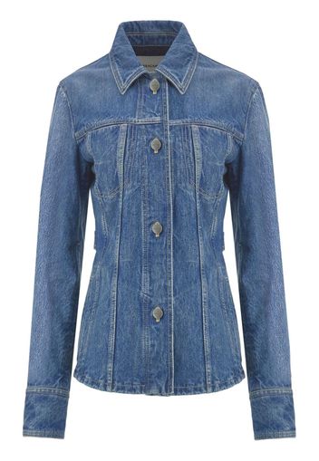 Ferragamo slim-cut cotton denim jacket - Blu