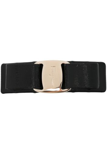 Ferragamo logo-plaque bow-detailing hair clip - Nero