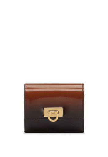 Ferragamo Gancini leather gradient wallet - Marrone